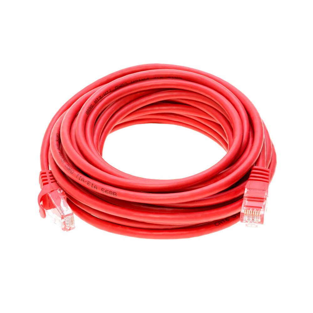 Cat6 Red Patch Cord Network Cable Ethernet LAN RJ45 UTP 3FT – 20FT Multi LOT