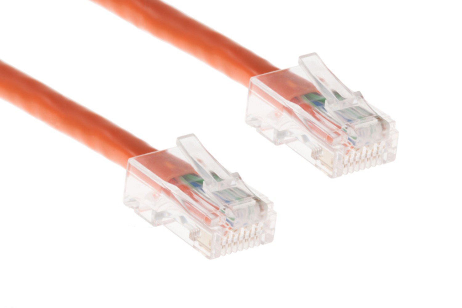 CAT6 Ethernet Patch Cable, Non-Booted, 3 Foot, Orange – Lifetime Warranty