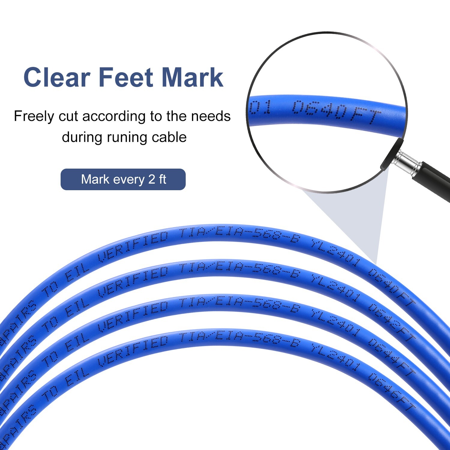 AvesView CAT6 Ethernet Patch Cable High Speed 550Mhz UTP 25FT 50FT 100FT – Blue