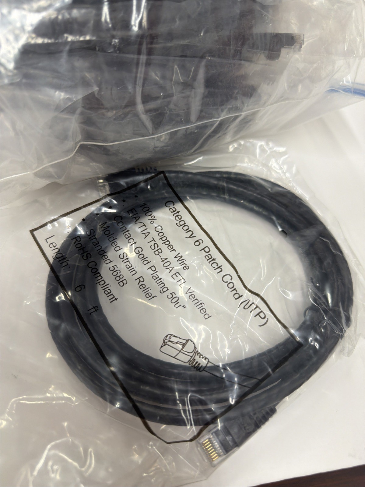 Lot of 16 Cat 6 Patch Cords (UTP) 6′ Stranded 568B EIA/TIA TSB-40A ETL Verified