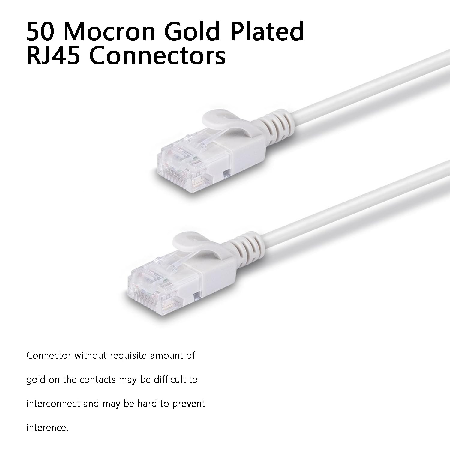 5 Pack High Speed Cat6 Cat6e Ethernet Cable 0.5M White UTP RJ45 Cord