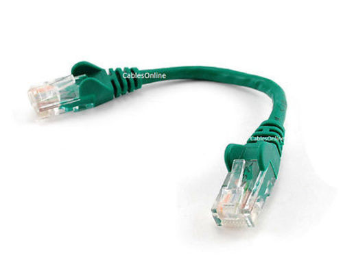 10-PACK Intellinet 6inch CAT5e UTP Ethernet RJ45 Full 8-Wire Patch Cable, Green