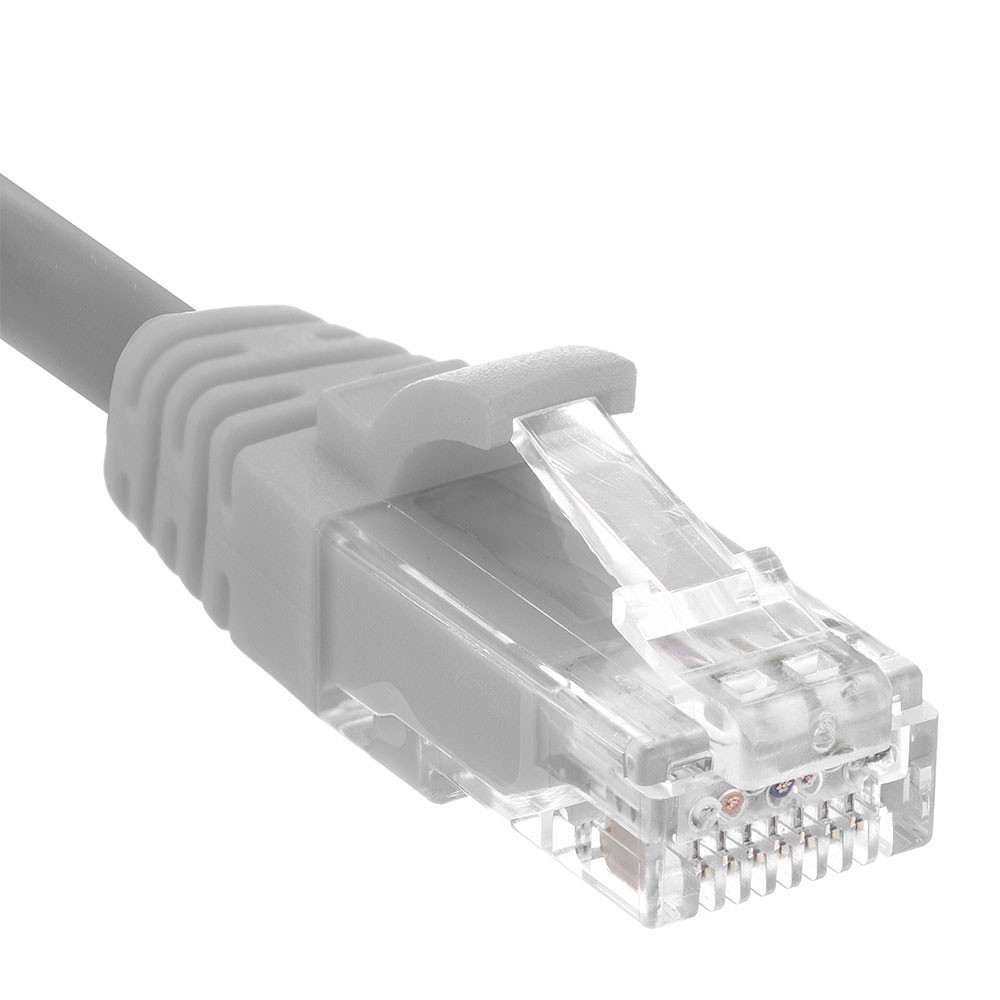 Ethernet Patch Cable CAT6A, UTP, 24AWG, 2 Ft, 10 pack, Gray