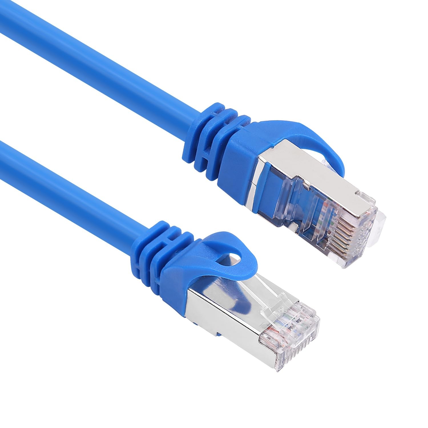 CAT 6 Shielded Ethernet Cable 100FT SFTP 10Gbps Snagless Blue for Router PC