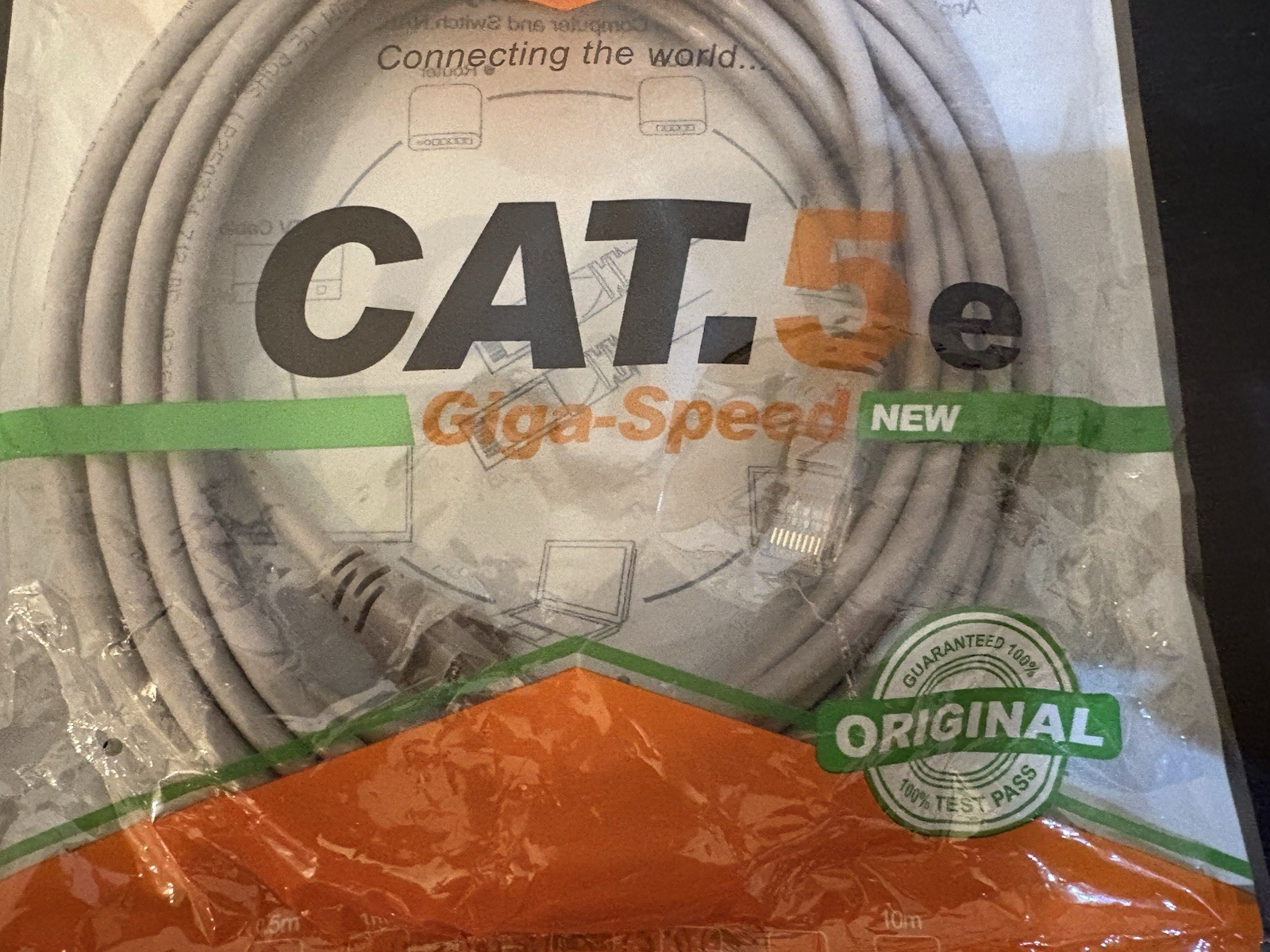 CAT.5.e Patch Cable Giga-Speed New & Sealed EIA/TIA-568A/B, ISO/IEC 11801