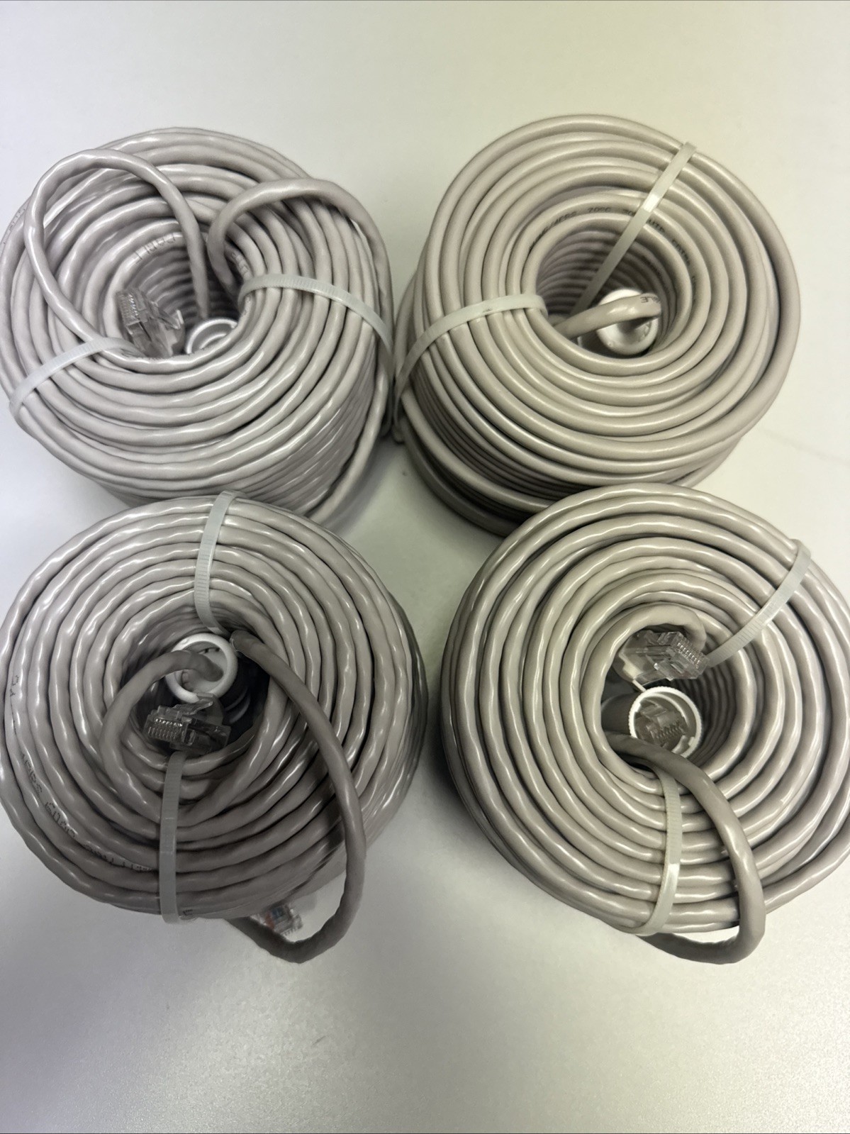LOREX OEM Cat 5e x 4pcs Network Cable Camera Grey 100ft New