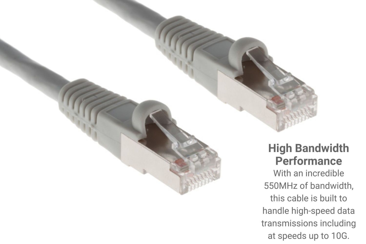 CAT6 Shielded Ethernet Patch Cable, Snagless, 10 Foot, – Lifetime Warranty