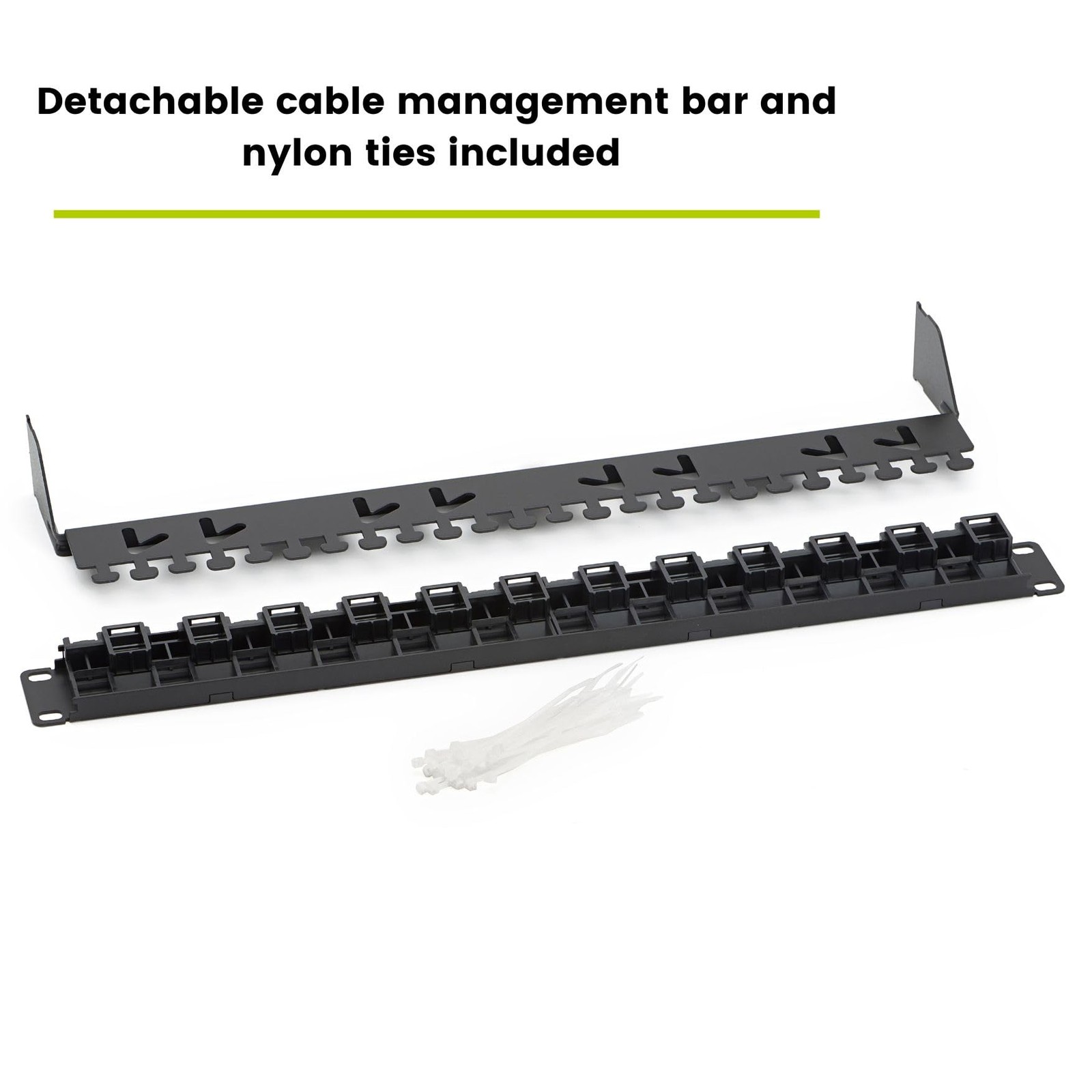 trueCABLE 3-D Staggered 24 Port 19” Toolless Modular Patch Panel, Unshielded,…