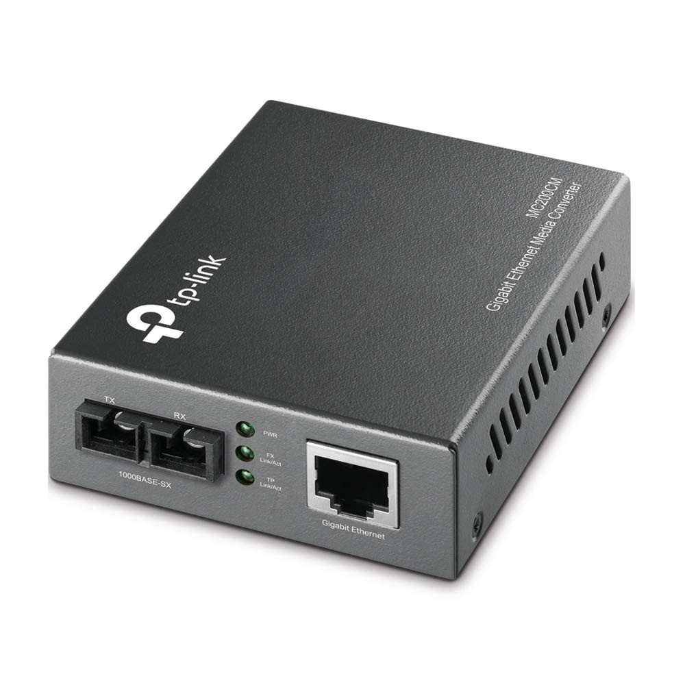 TP-Link Gigabit SFP to RJ45 Fiber Media Converter | Multi – Mode Fiber, Black