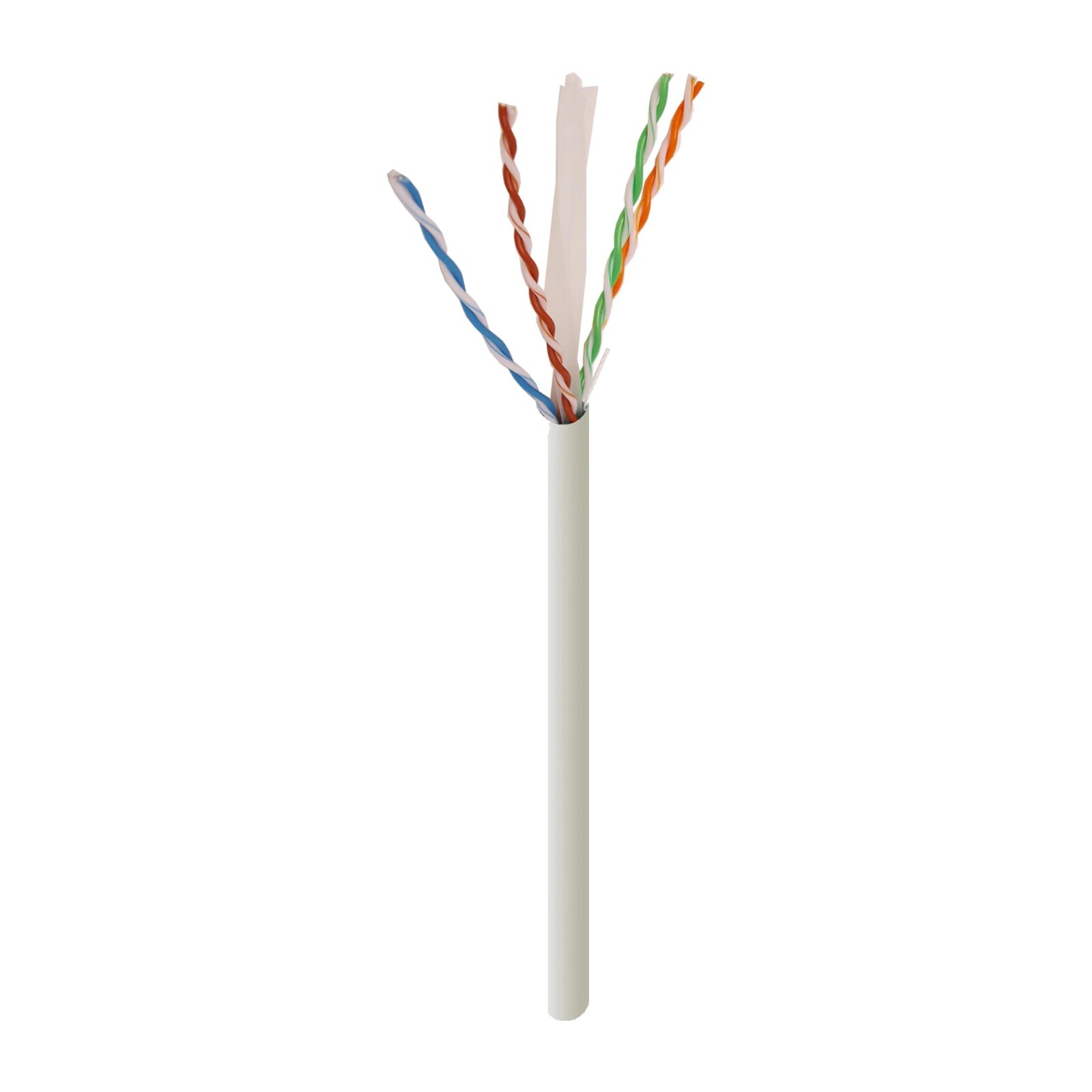 CAT6 Bulk White Communication Ethernet Network 1000′ Feet 23 AWG Pull Box Cable