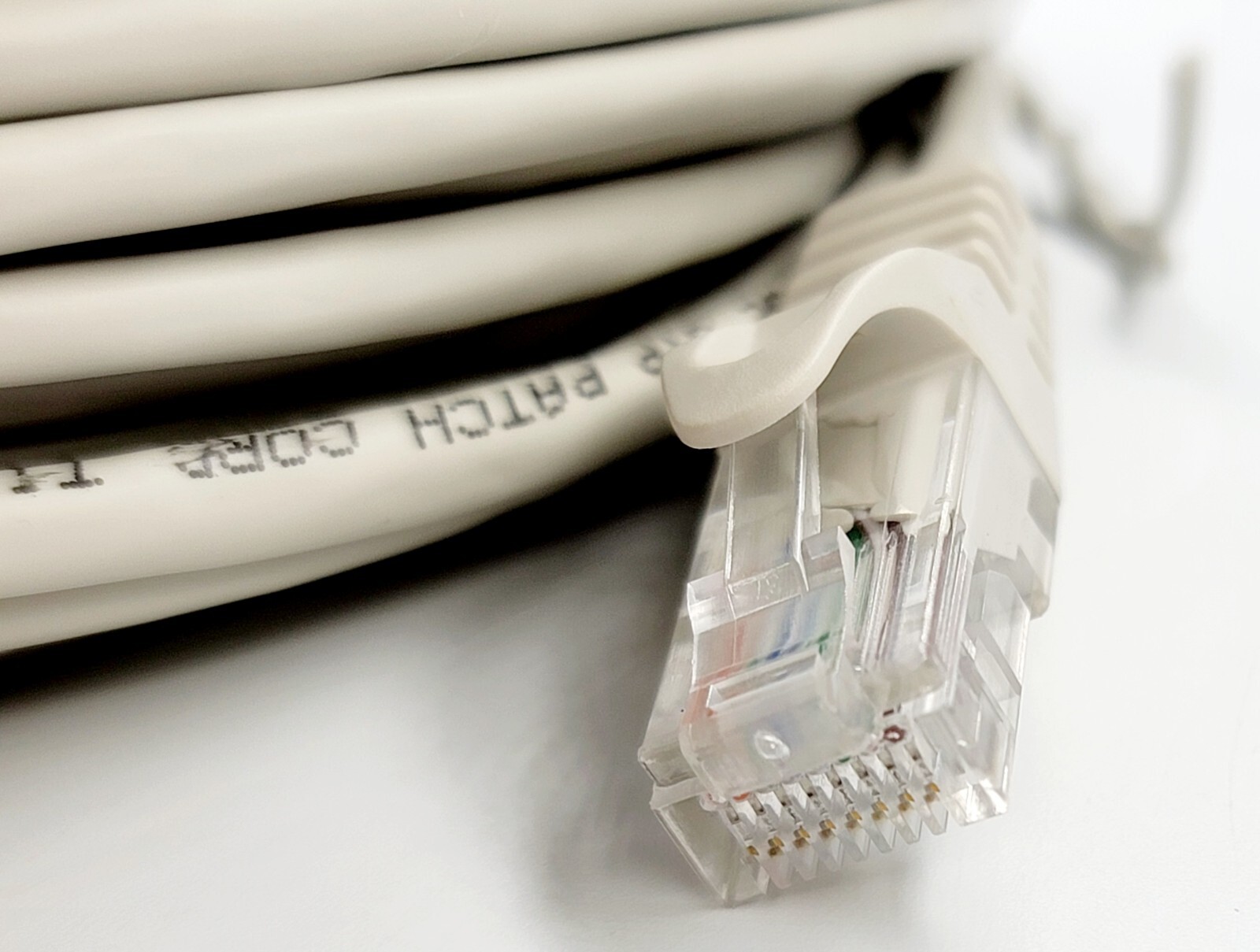 100FT CAT5E UTP WIRE BULK ETHERNET NETWORK LAN CABLE RJ45 WHITE Cord TIA 568B