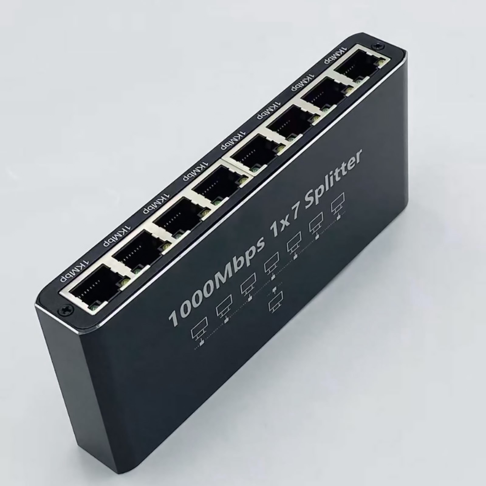 RJ45 1000Mbps Ethernet Splitter 1 to 7 Port LAN Network Switch for PC Mac Router