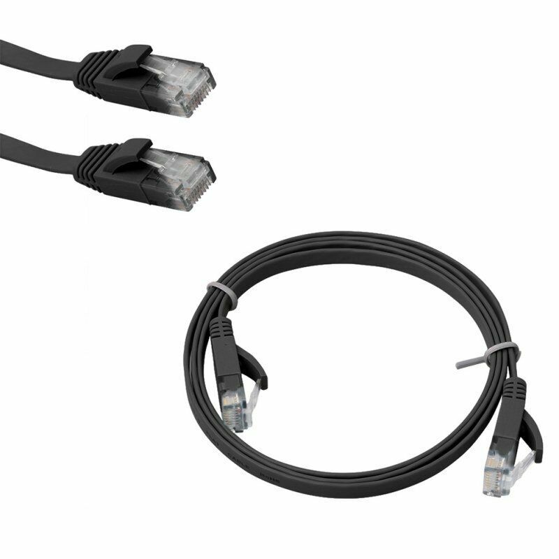 3FT 3feet Flat CAT6 RJ45 Ethernet Network LAN Cable UTP Patch Cord Modem Router