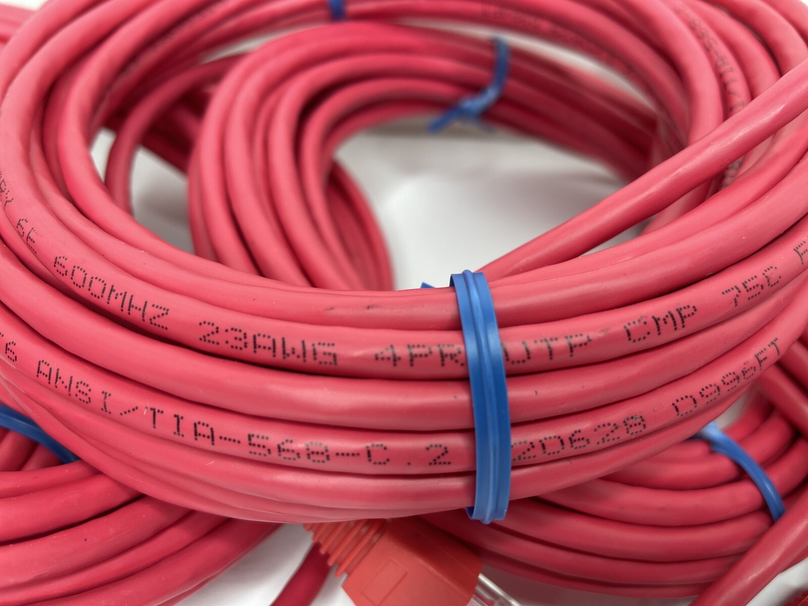 LOT OF 6 – 25FT CAT6E Patch Cord Cable 600mhz Ethernet Internet Network LAN RED