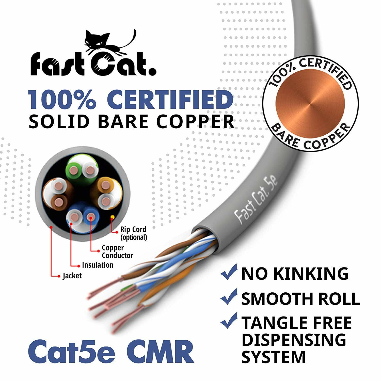 fast Cat Cat5e Copper Ethernet Cable 1000ft