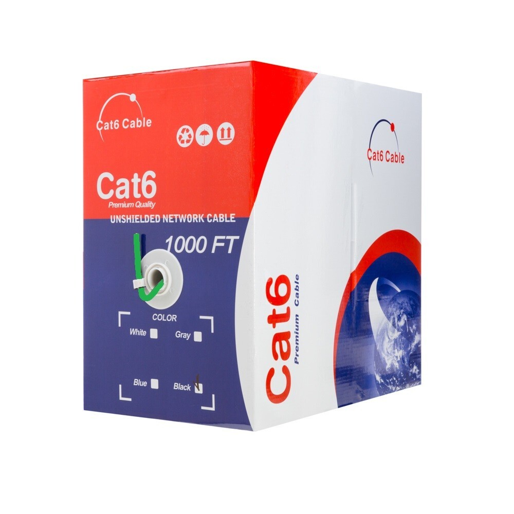 1000FT CAT6 UTP Ethernet Cable 23AWG 10 Gbps LAN Network Solid Bulk Wire Green