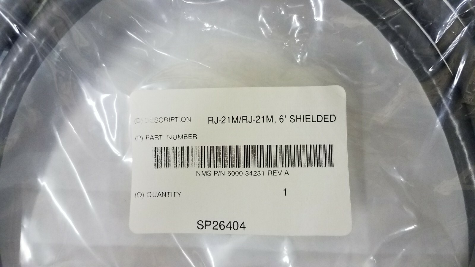 Dialogic NMS RJ-21Male / RJ-21 Male – 6′ Shielded ROHS – BRAND NEW (6000-34231)