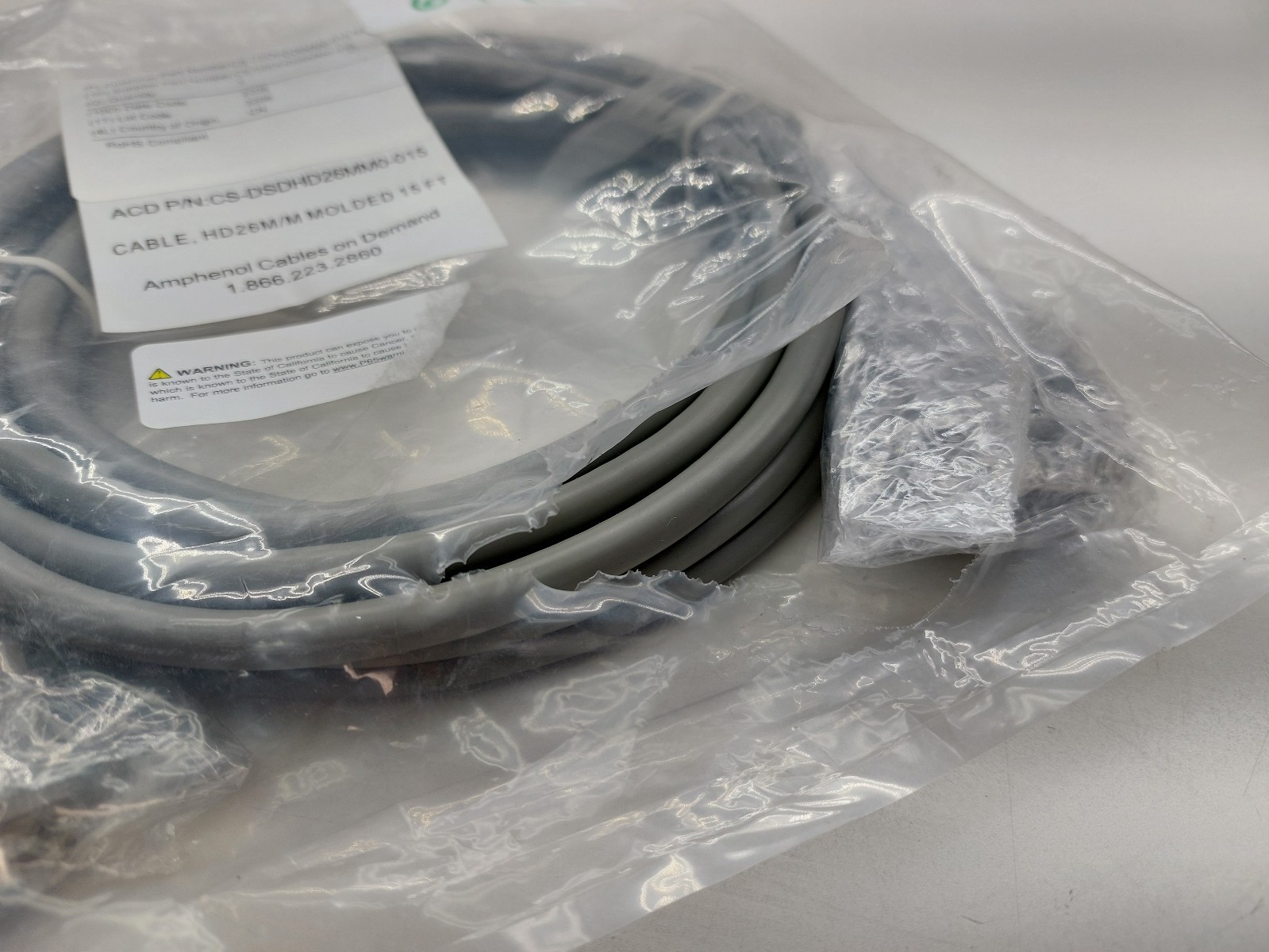 Amphenol Cables on Demand Cable HD26M/M Molded 15ft CS-DSDHD26MM0-015
