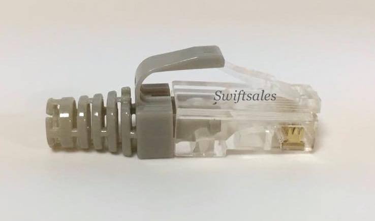 BAFO Slimline Snagless Boot Type C Network Ethernet Cable Cat5/6 100 Piece Packs
