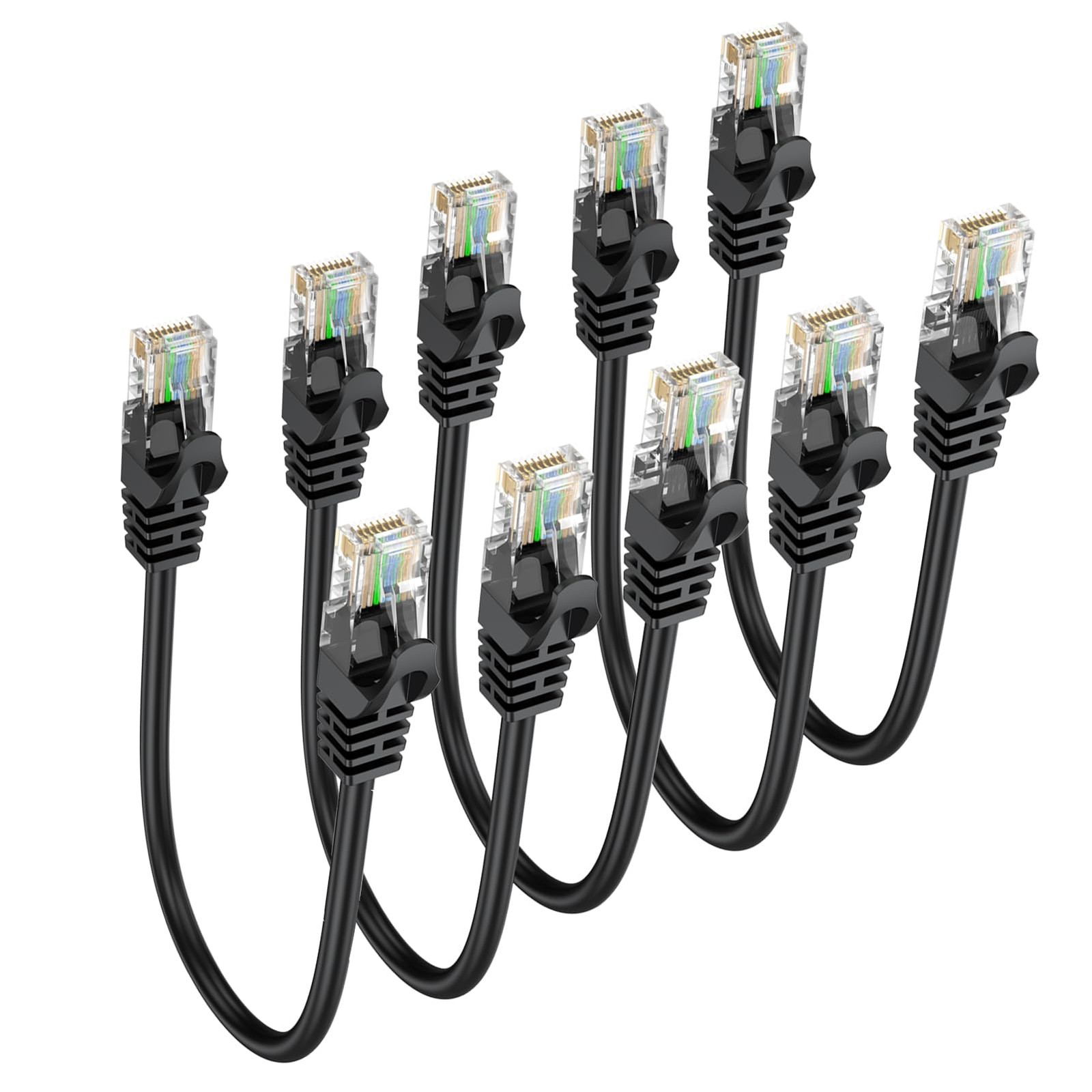 Cat 6 Ethernet Cable 1FT 5-Pack, Short Patch Cable 1 Foot Cord (Cat 6 Cable, …
