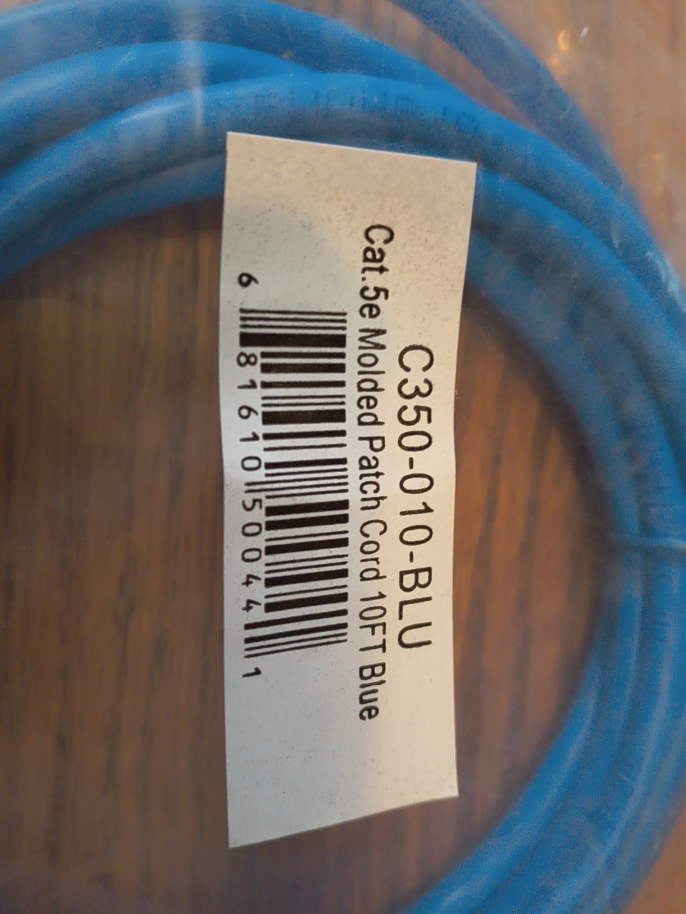 Fast 3M Blue Cat 5e Ethernet Cable 10ft Patch Cord RJ45 C350-010BLUE