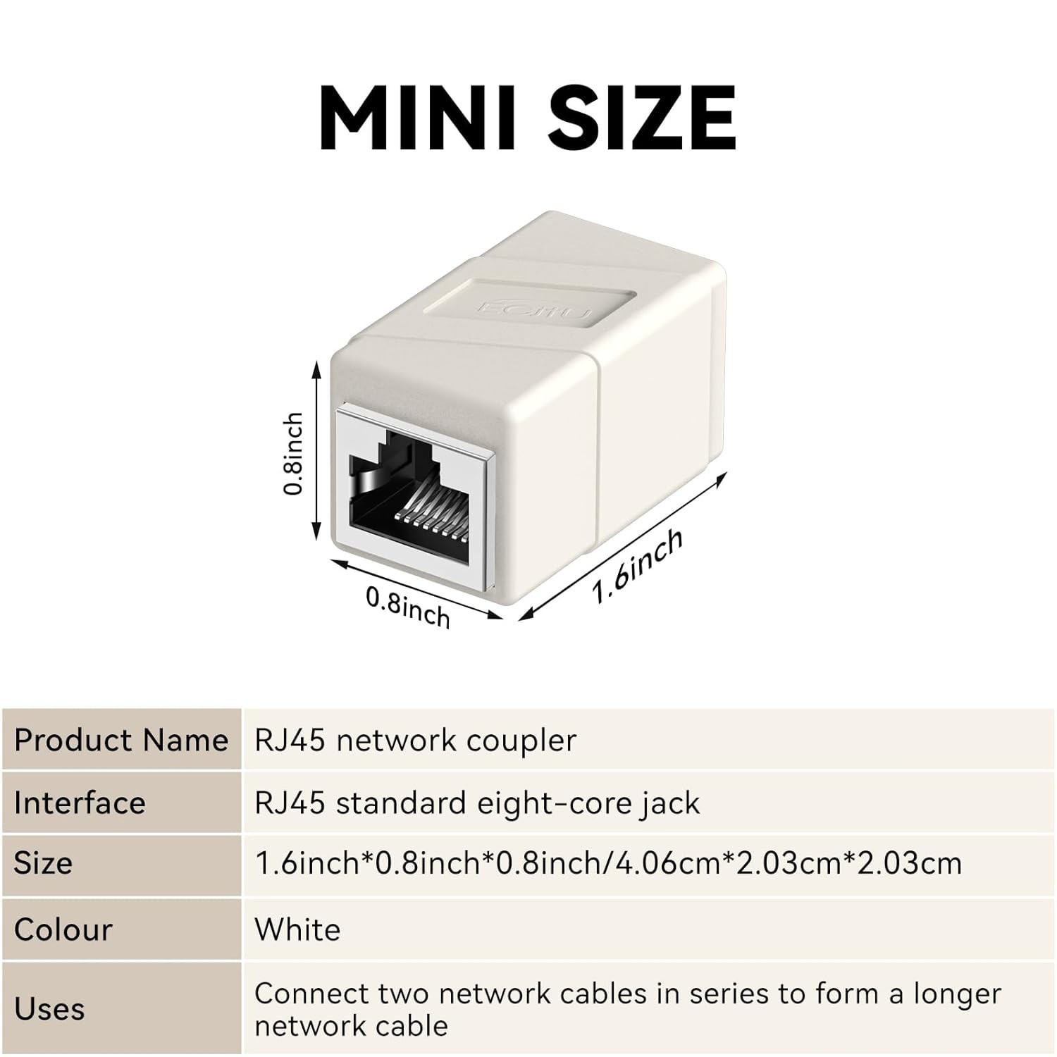 RJ45 Coupler 2-Pack: Female to Female Ethernet Adapters for Reliable Connections
