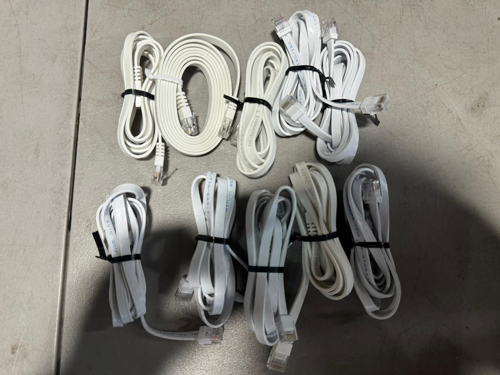 10 PACK!! OEM Google WiFi Router RJ45 Ethernet Network Flat Cable Cord White 6ft
