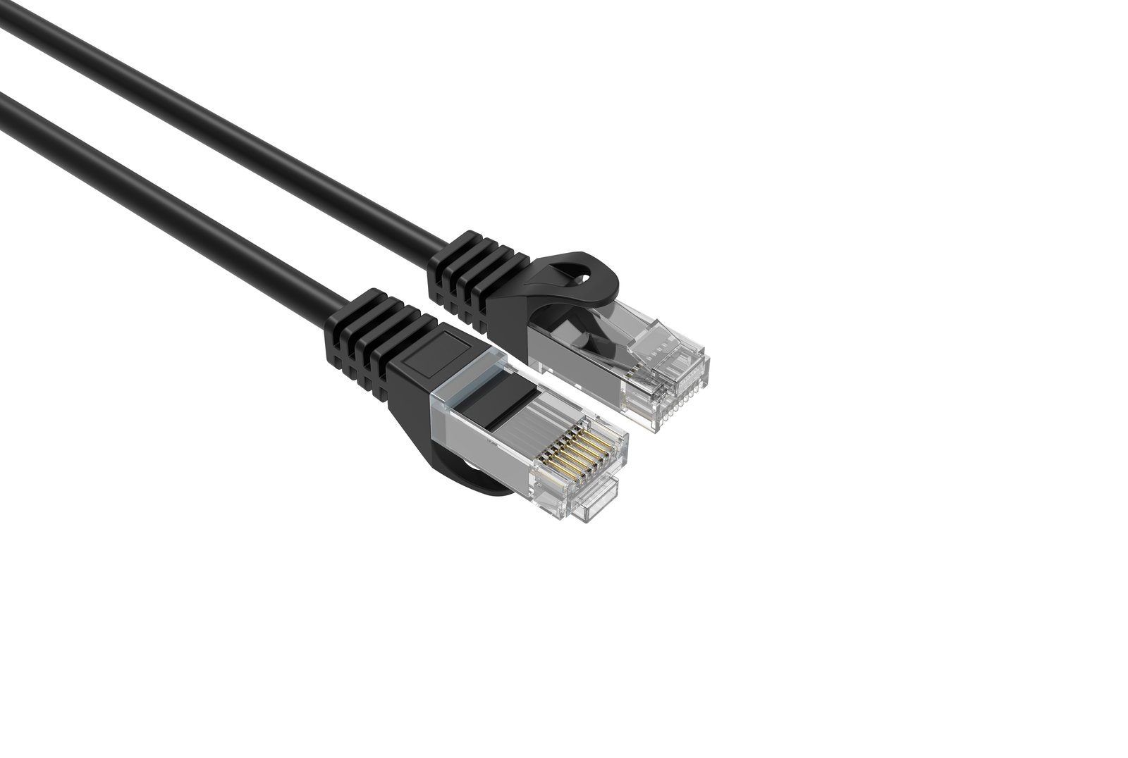 CAT6 Slim Ethernet Patch Cable Black 28 AWG 5FT 50 PACK