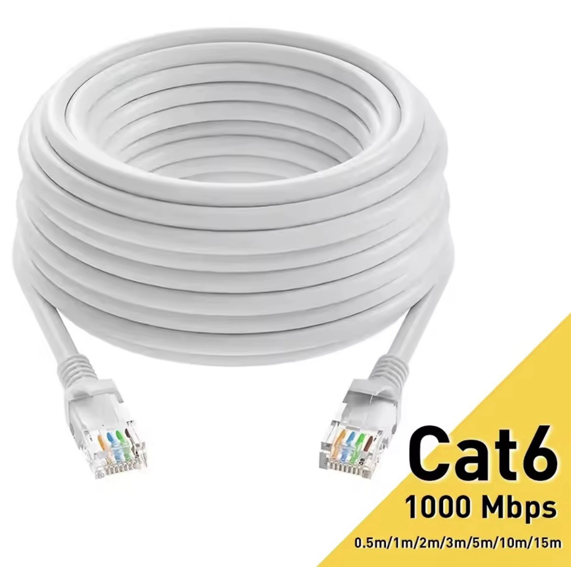 Ethernet Cable Cat6 Lan RJ45 UTP 1000Mbps Network LAN Wire Internet Lead Cord