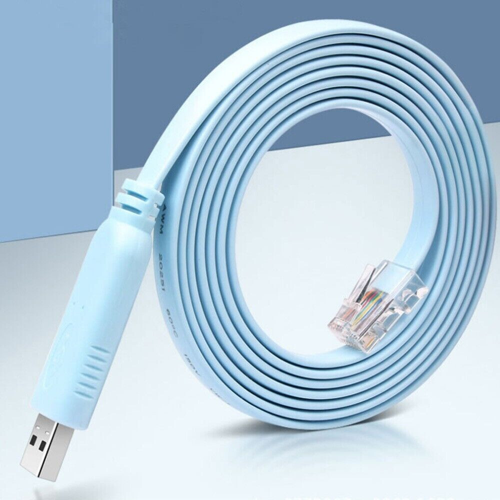 New 6ft USB Console to RJ45 Ethernet LAN Rollover Cable Switch Line for Cisco