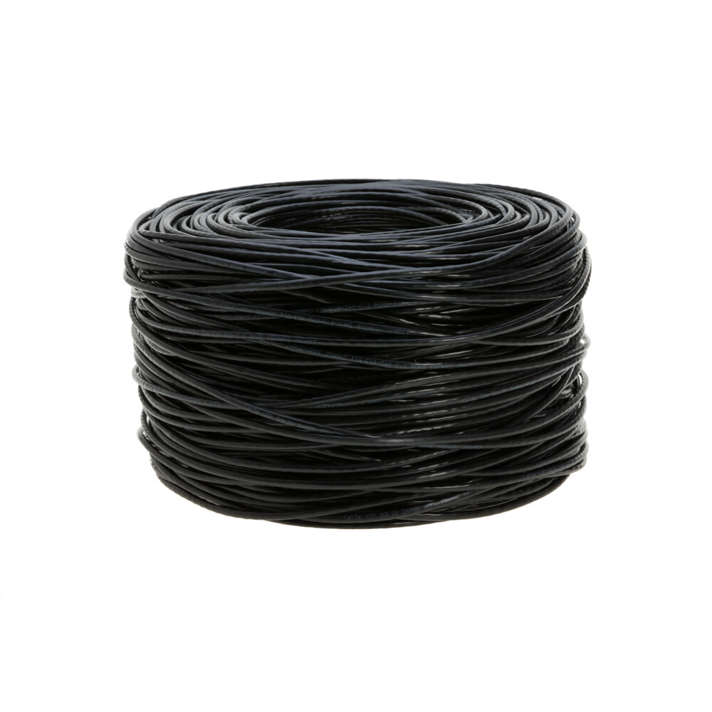 Cat6 Direct Burial UTP 1000ft Bulk 23AWG Solid Bare Copper Ethernet Cable NEW