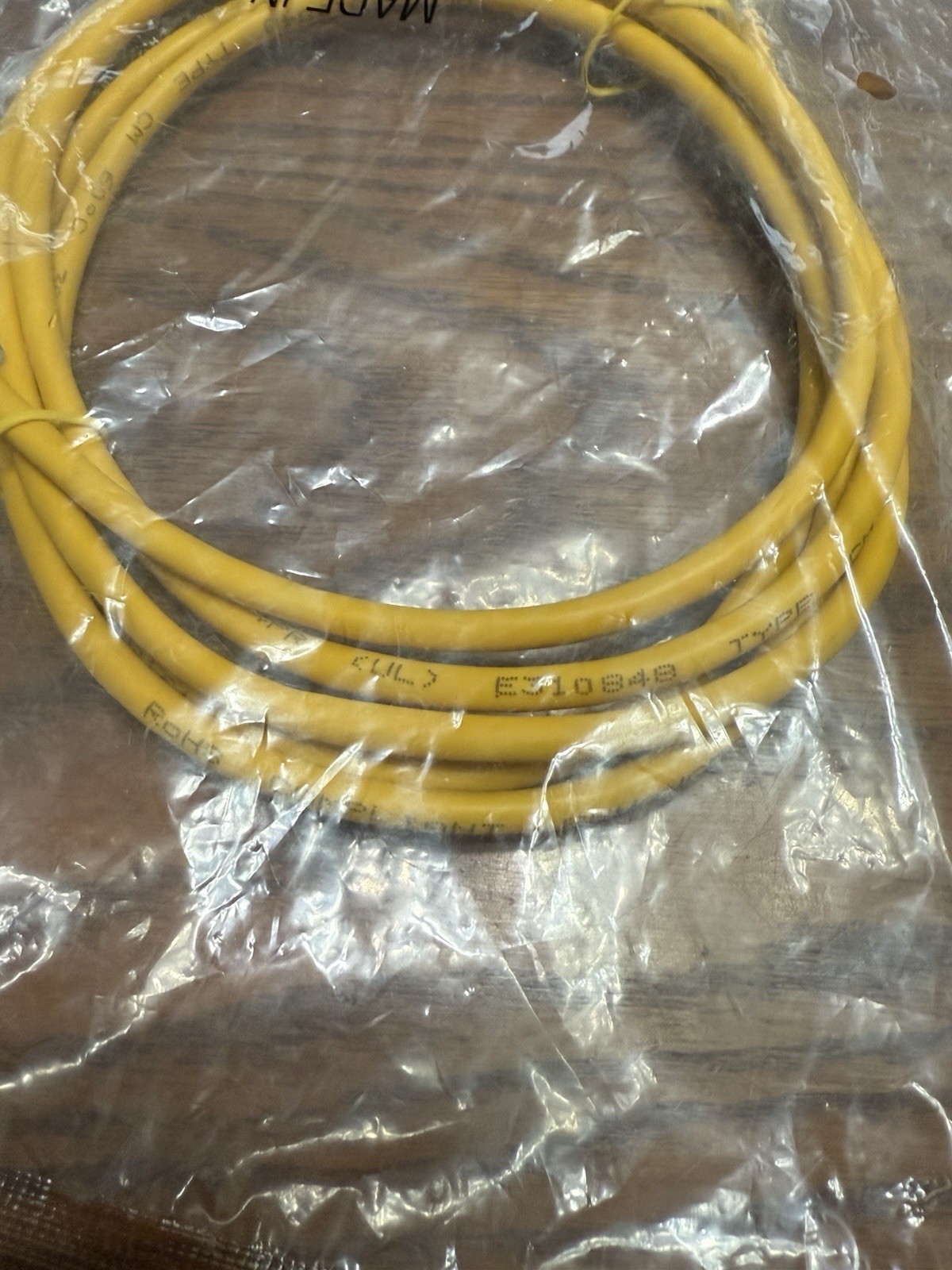 Ethernet Cable RoHs Compliant Yellow New In Sealed Packaging
