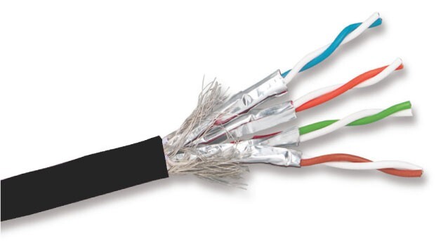 West Penn 254247F CAT7 Category 7 4-Pair 22AWG 1000′ Spool Flexible Plenum Cable