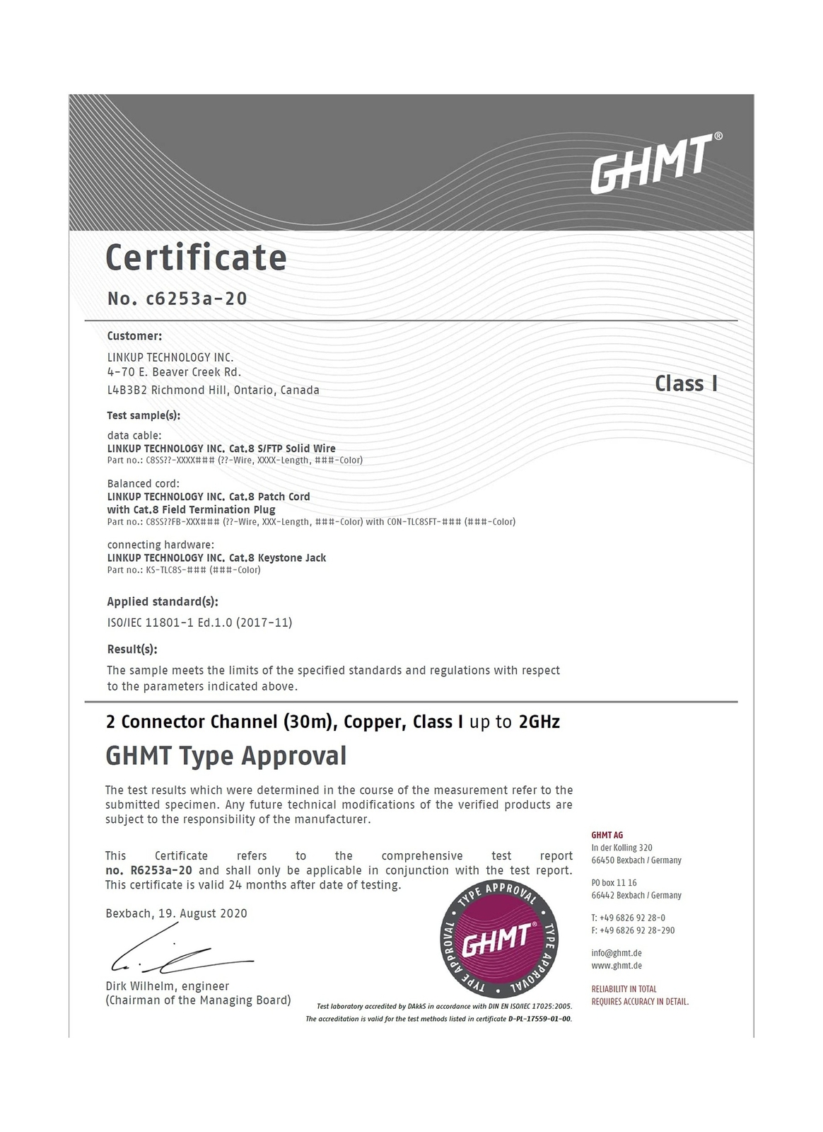 LINKUP – [GHMT & DSX8000 Certified] Cat8 Ethernet Patch Cable S/FTP 22AWG Dou…