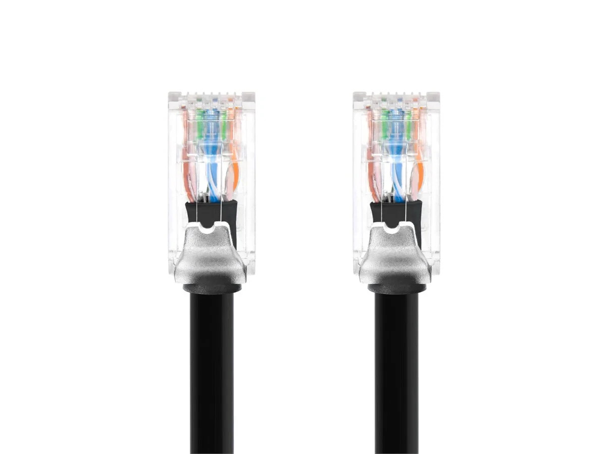 Monoprice Cat6A Component Level Patch Cable 25 Feet Black UTP 24AWG 500MHz RJ45