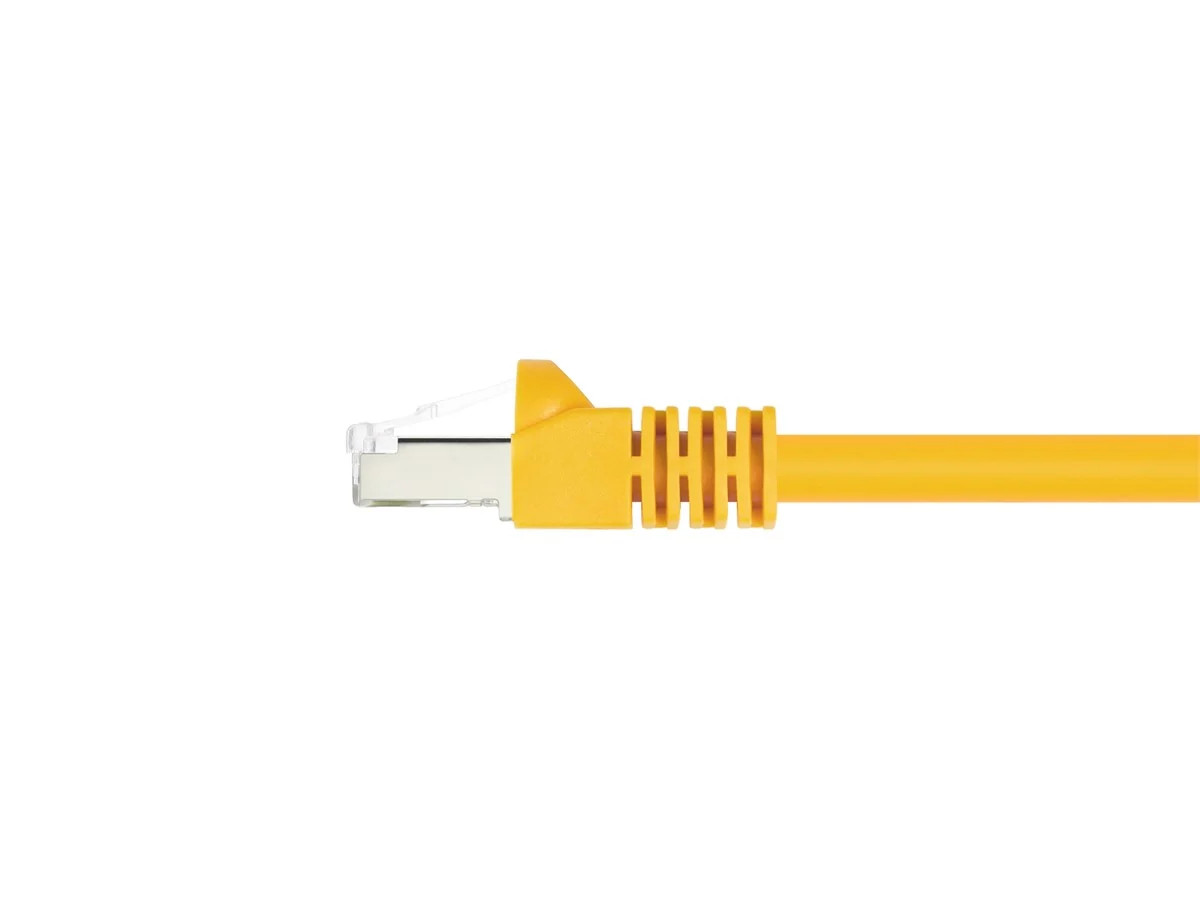 Cat6A Ethernet Patch Cable Network Internet Cord RJ45 STP 26AWG 1ft Yellow