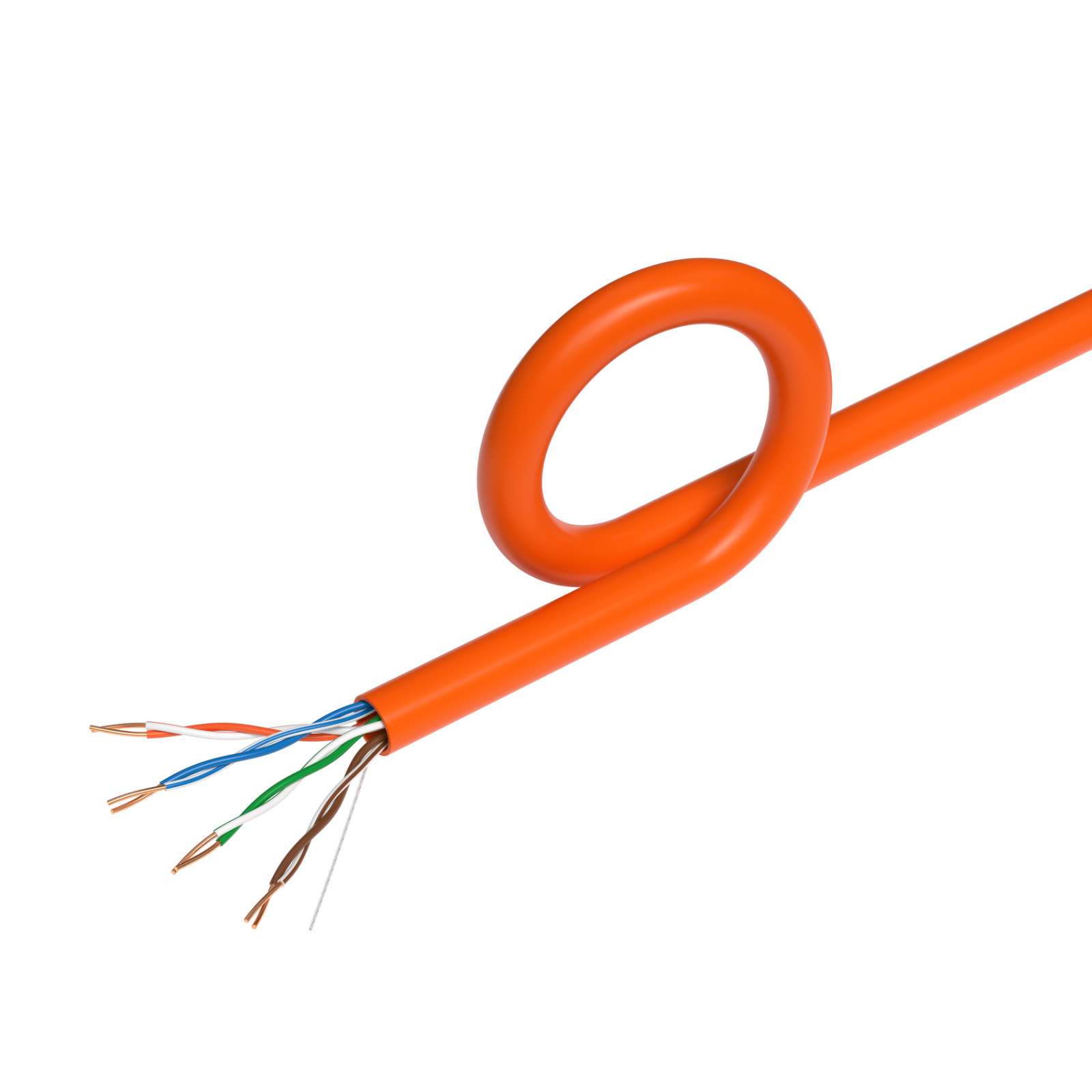 1000ft Cat5e Cable Ethernet Bulk Wire Solid Network CAT5 RJ45 Lan 24AWG ORANGE