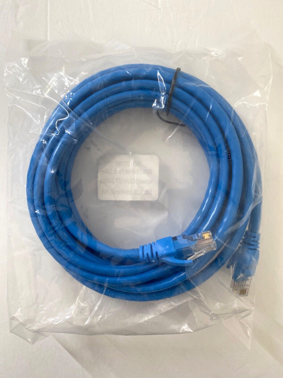 Network Cable 14ft 5m Blue Cat6 Ethernet Patch Cable 24AWG Ecofriendly PVE Cord