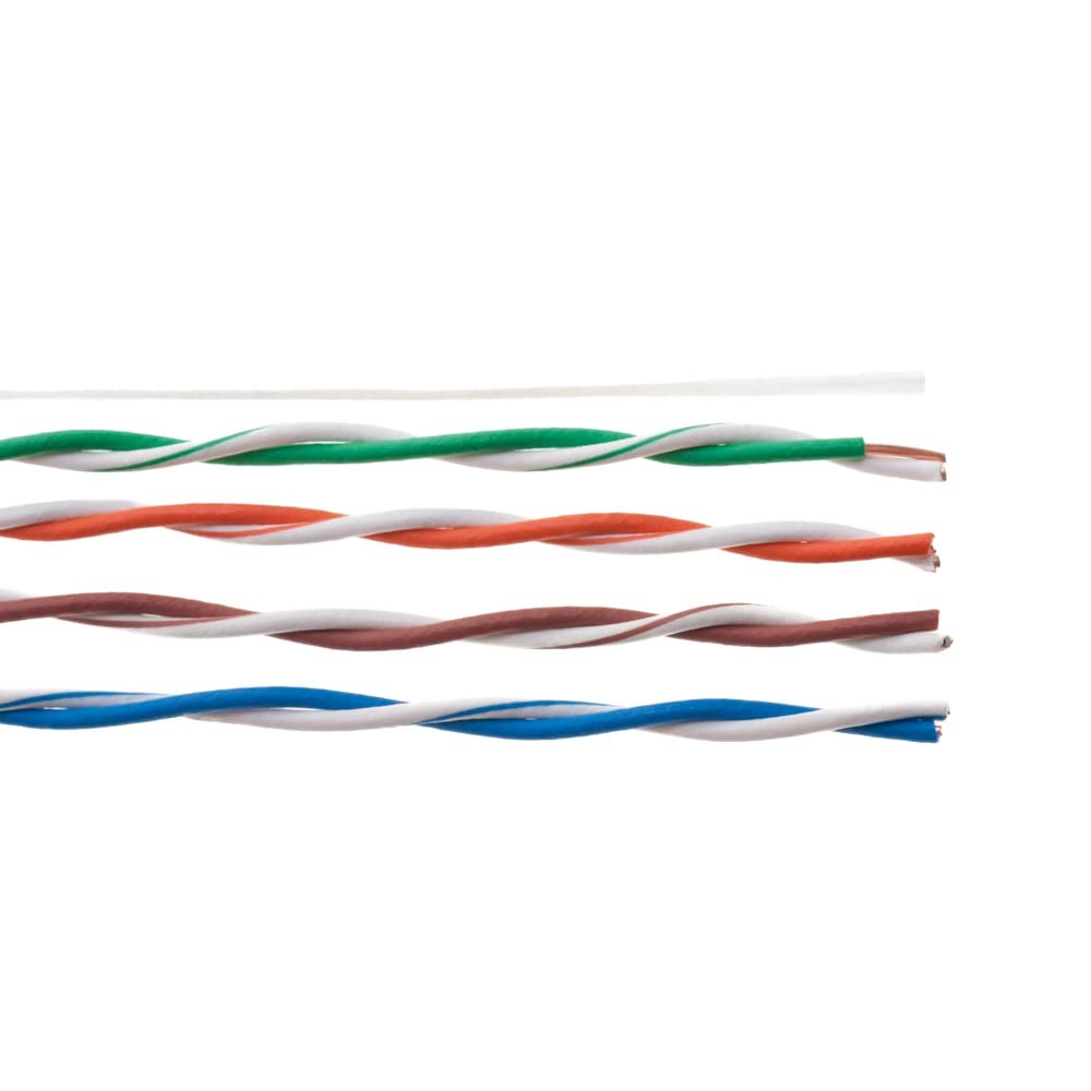 Cables Direct Online White Cat6 Cable 500ft Solid Bare 23AWG Copper Wire Riser C