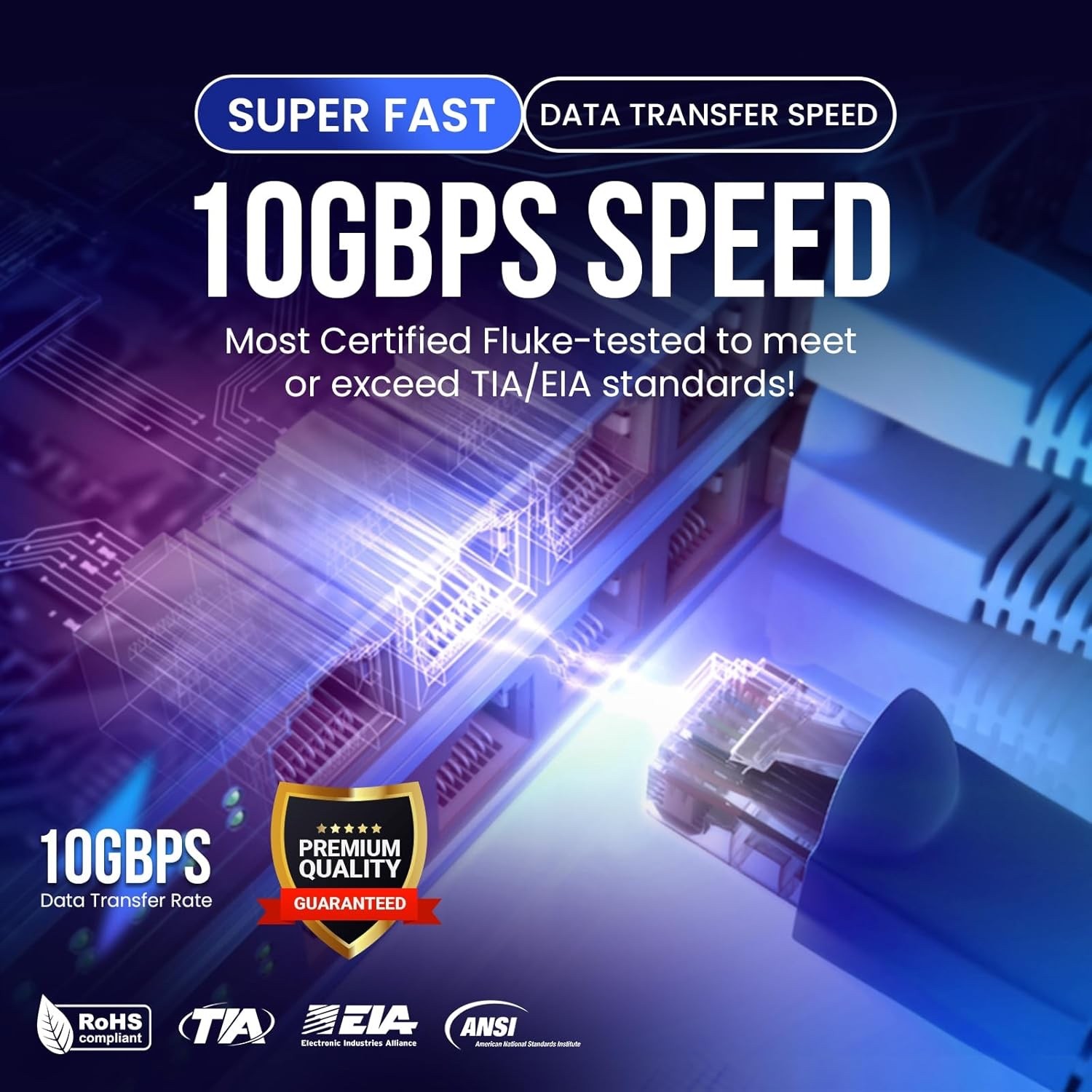 Cat6 Plenum Rated Bulk Ethernet Cable, 1000ft – 10Gbps, 550MHz, 23AWG UTP