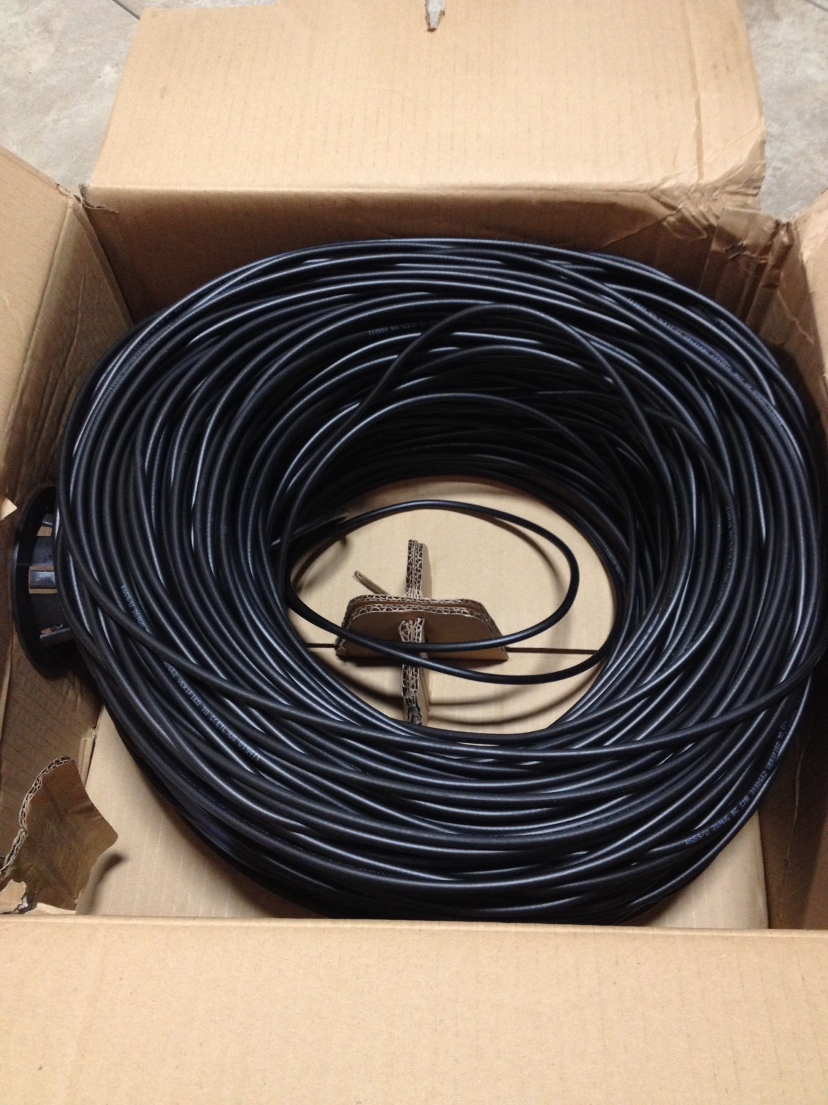 est 900 FT RG59 Black Coaxial Direct Burial Outdoor (20Awg) 95% BC Braid 3.0 Ghz