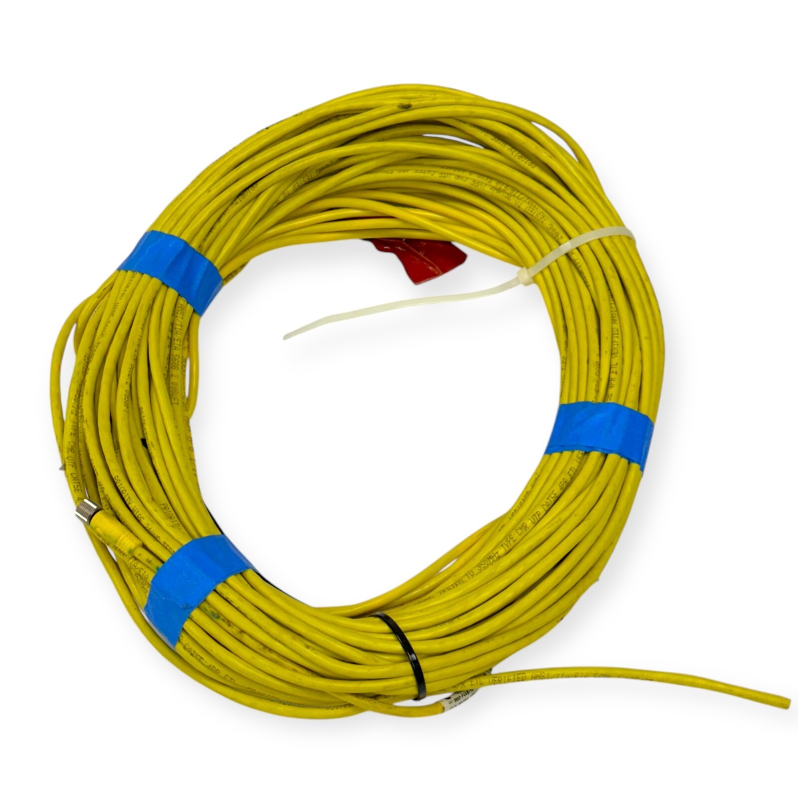 Ethernet CAT to 4 Position Female Cable Yellow 4PR FTL Verified ANSI TIA EIA