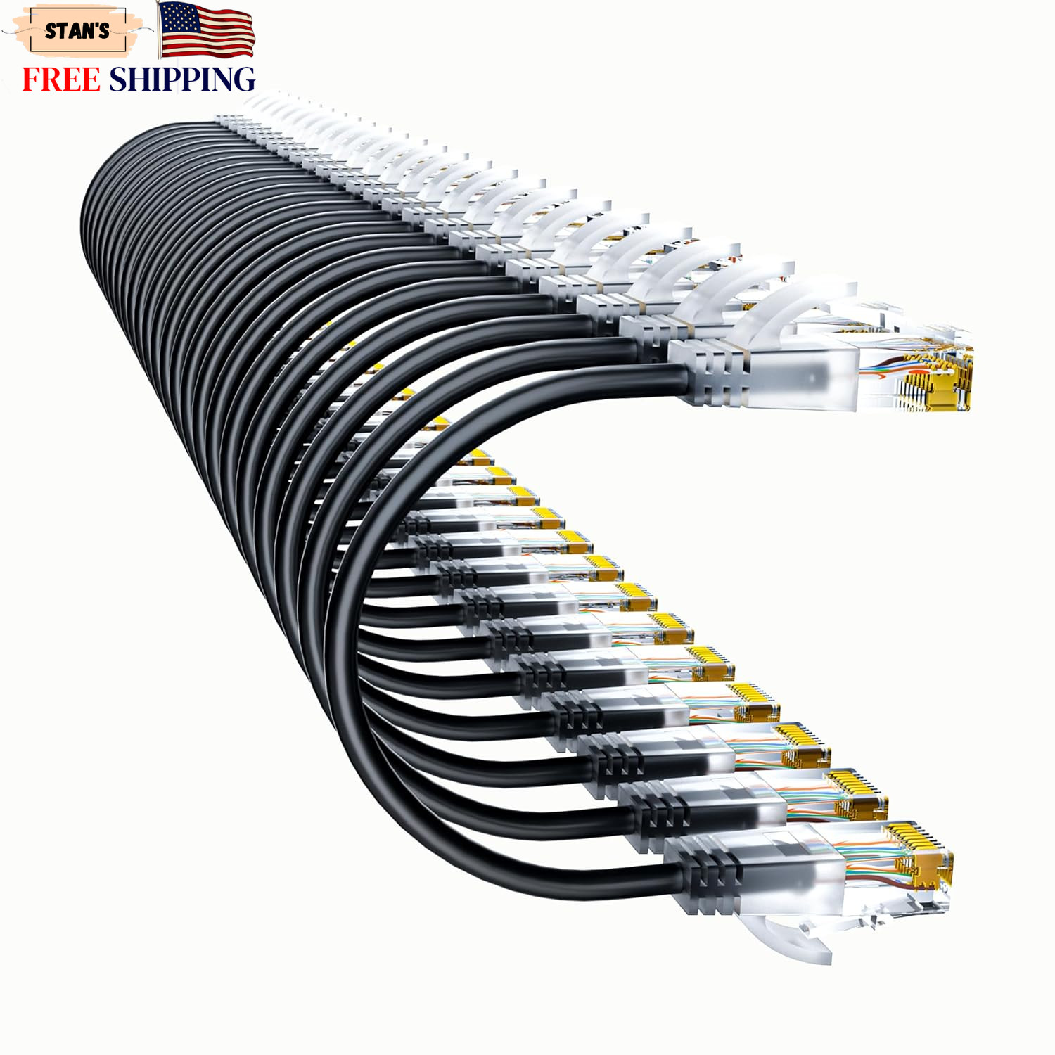 Cat6a Patch Cables 0.5ft (24 Pack) Slim Cat6 Ethernet Patch Cable Pure Copper…