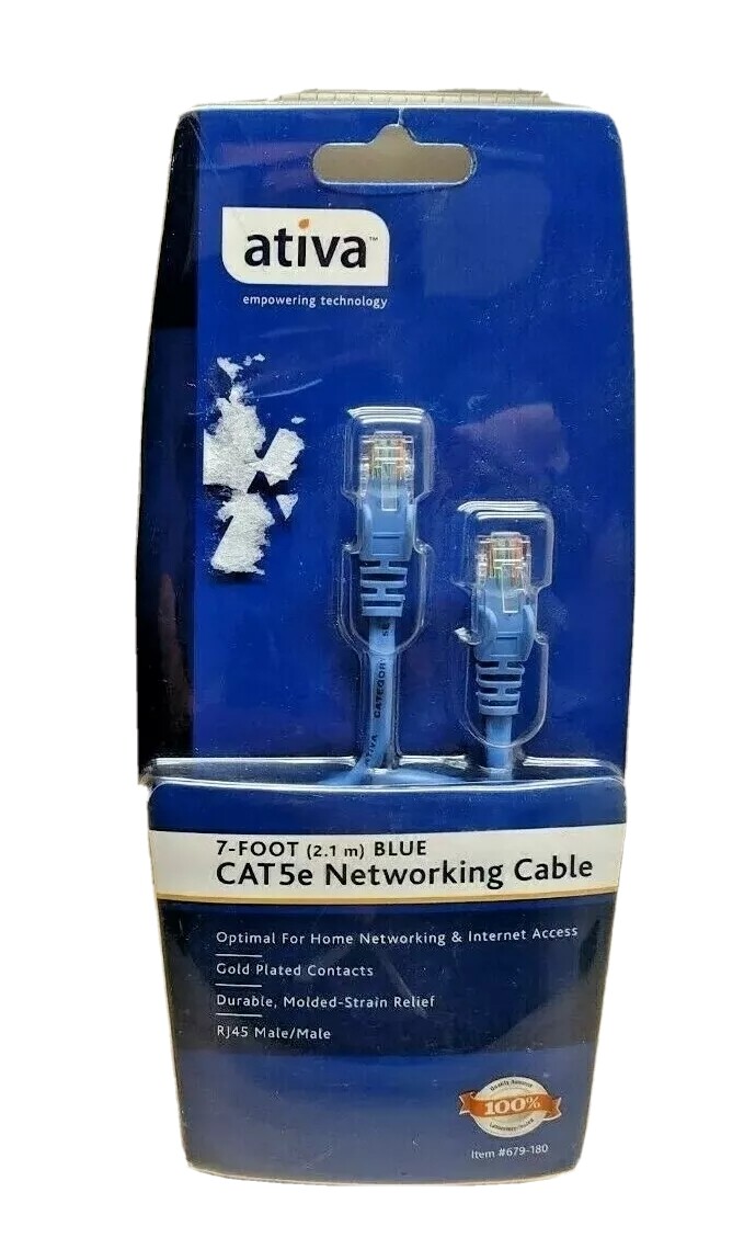 7 Foot CAT5e Networking Ethernet Cable RJ45 Male/Male NEW