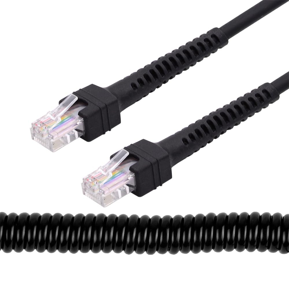 Stretch Coiled RJ45 Cat6 8P8C UTP Male to Male Cable LAN Ethernet Network Patch