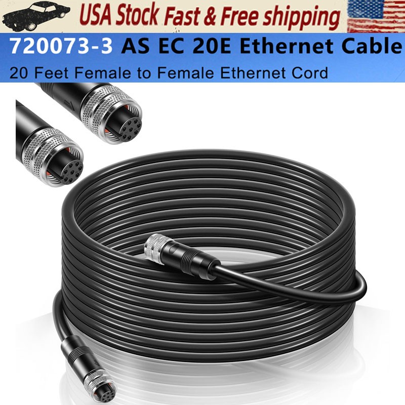720073-3 20 Feet Ethernet Cable AS EC 20E for Humminbird for Helix, APEX, SOLIX
