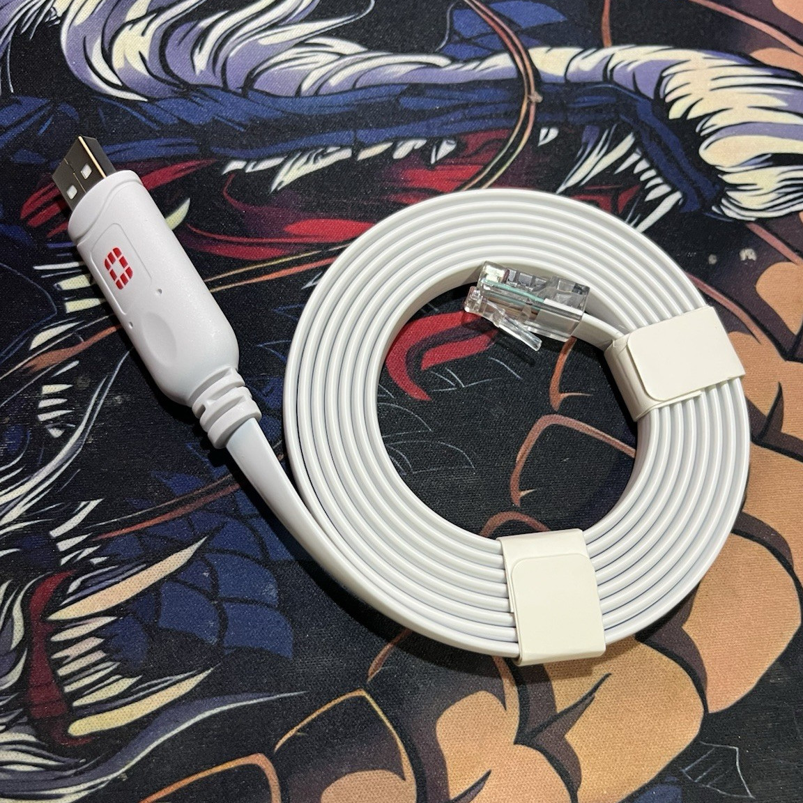 USB-C to RJ45 Ethernet (RJ-45) Male Flat Cable, White, 1-4 ft