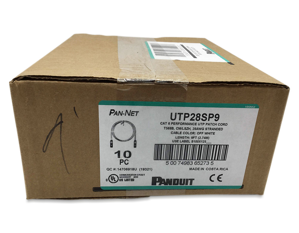 New 10 Pack Slim Panduit CAT6 Patch Network Patch Cable Cord RJ45 UTP LAN 3-10ft