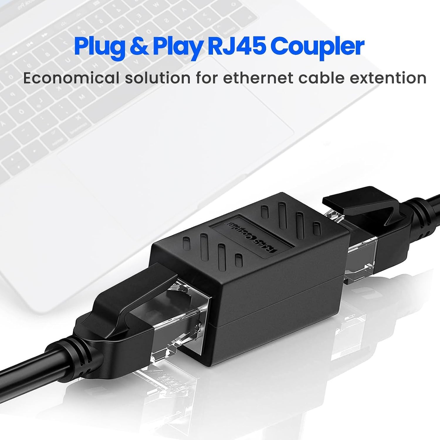 1-10pcs RJ45 Inline Coupler Cat6/Cat5e Ethernet Network Cable Extender Connector