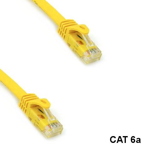 Kentek Yellow 6ft Cat6A UTP Cable 24AWG 600MHz RJ45 Ethernet Router Pure Copper